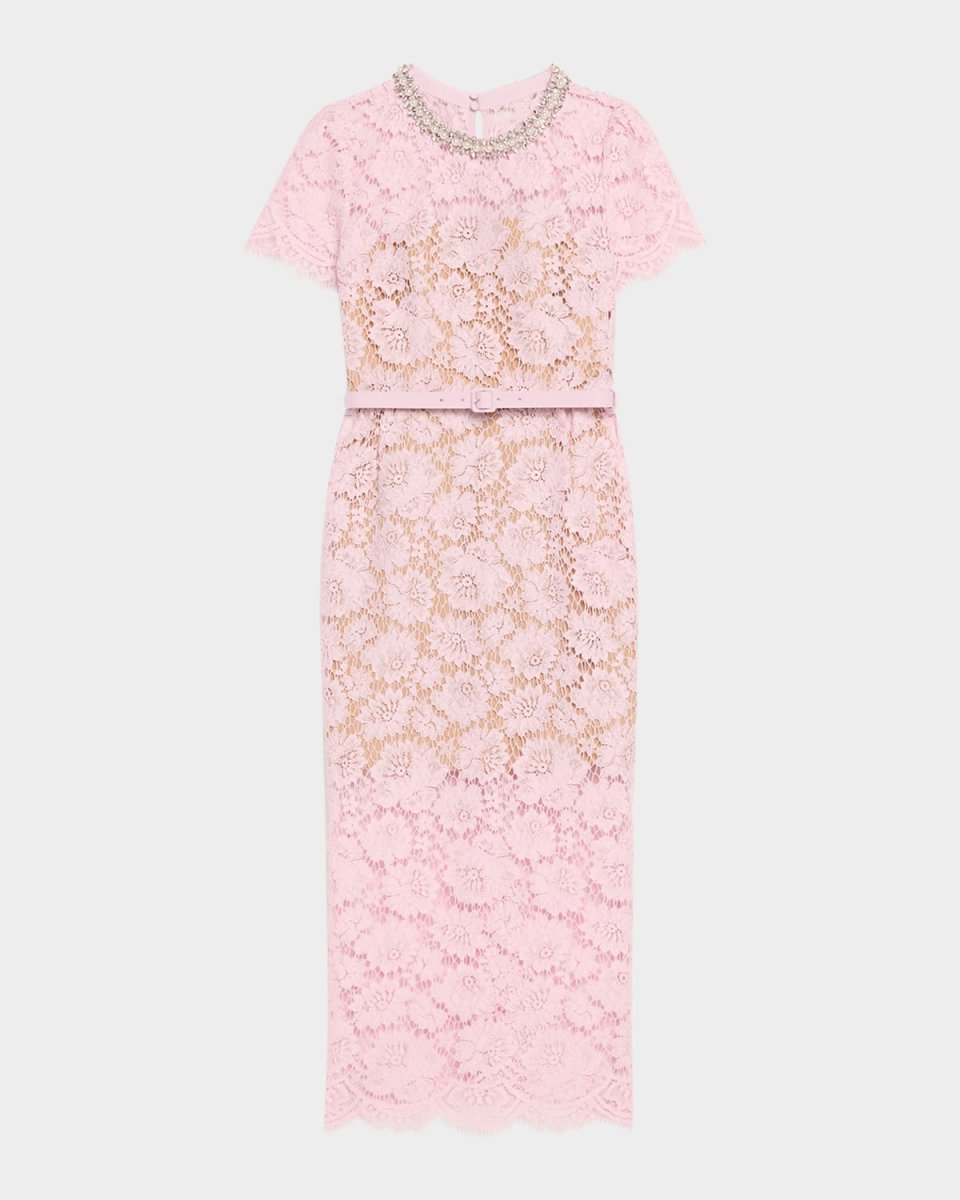 Fine Lace Midi Dress